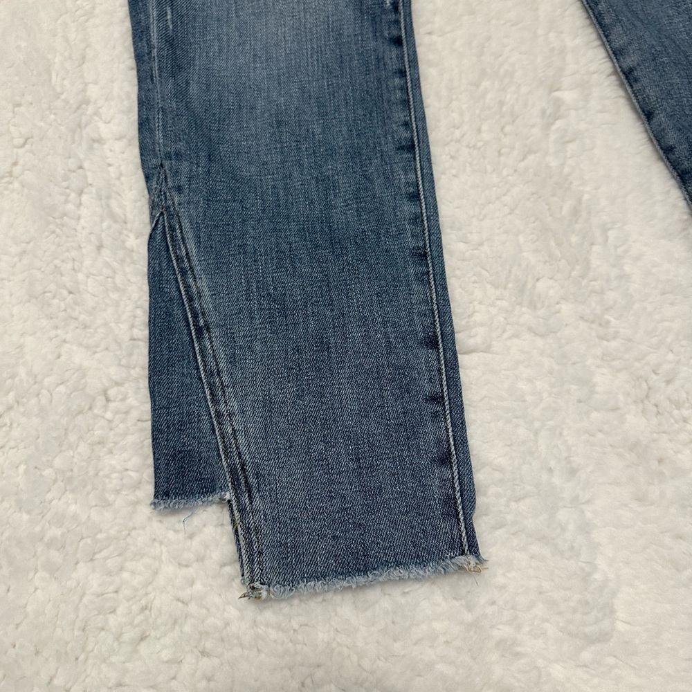 FRAME Le Boy Straight Crop Jeans Beaudry Wash Gusset Hem Size 26 - Picture 11 of 12